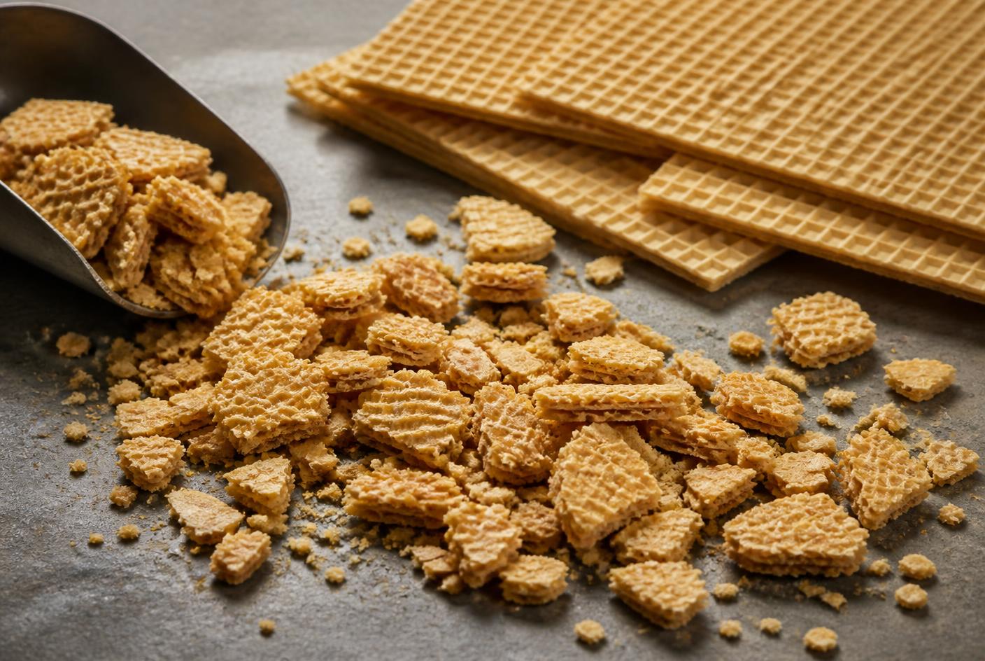 Łom waflowy i listki waflowe
